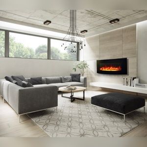 39.37'' W Surface Wall Mounted Electric Fireplace